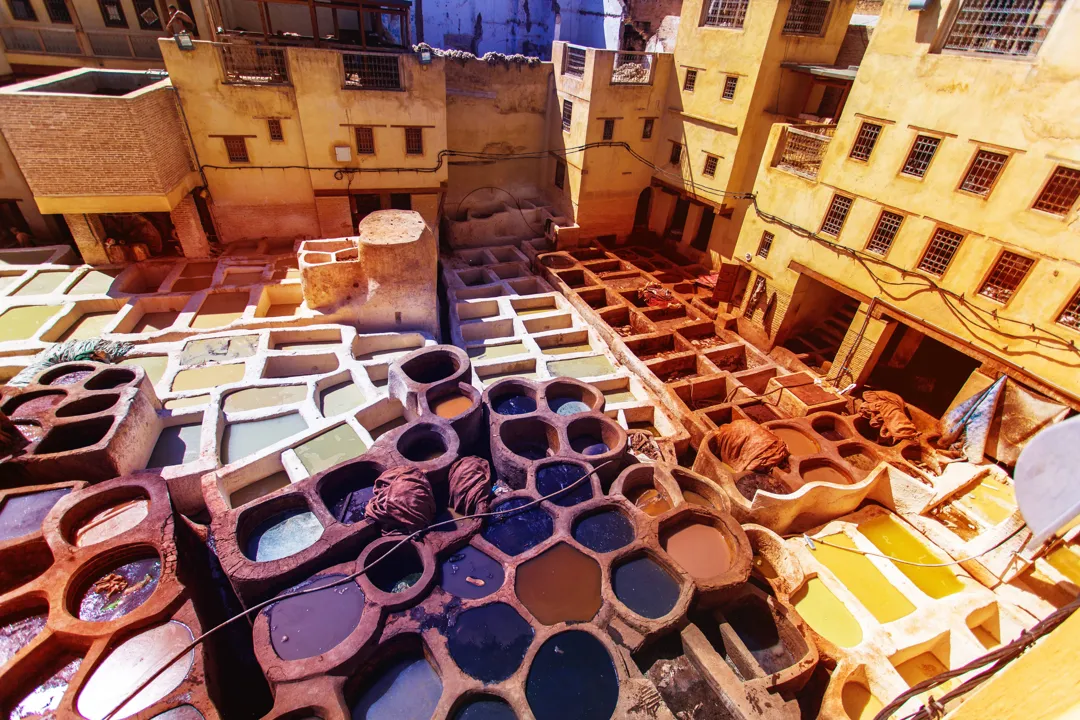 The leather tanneries tours starting in Fes